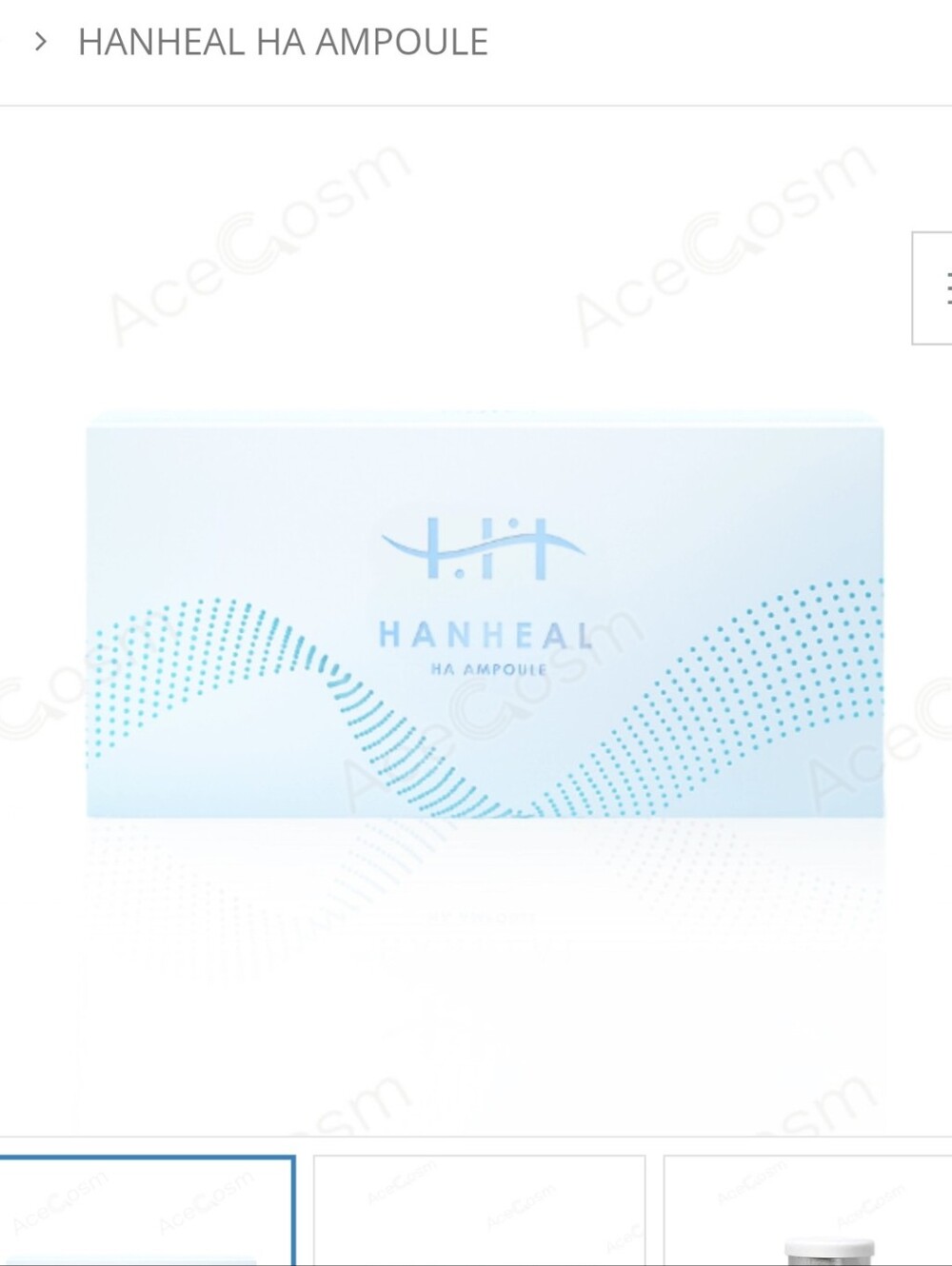 HANHEAL HA Ampoule - Light Blue Skincare Box